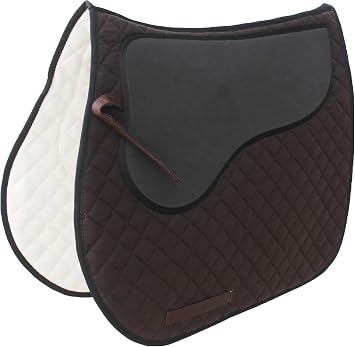 CHALLENGER Horse English Quilted All-Purpose Gel Shock Absorbing Saddle Pad Yellow 72TS22BR