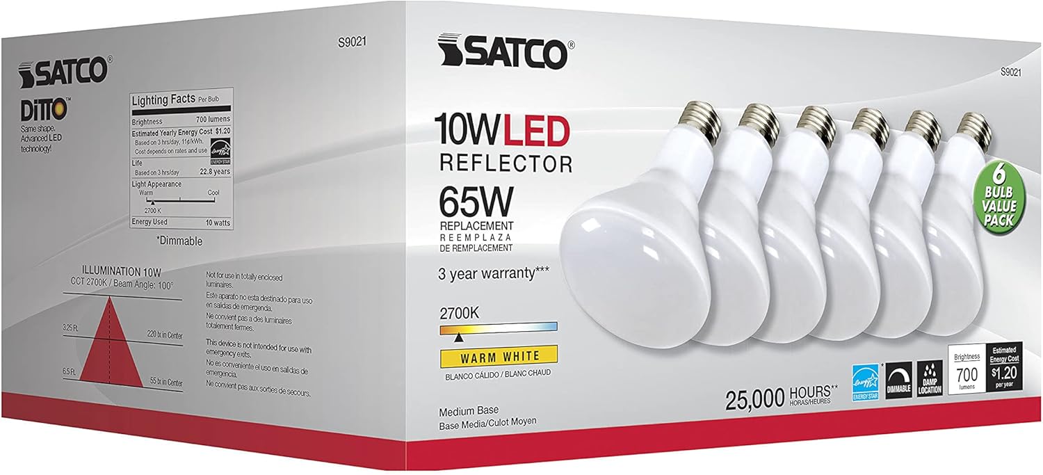 Satco S9021 Medium Light Bulb in White Finish, Frosted