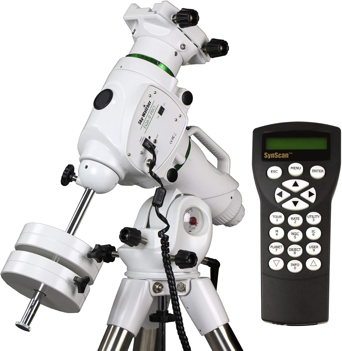 Sky-Watcher EQ6-R – Fully Computerized GoTo German Equatorial Telescope Mount – Belt-driven, Motorized, Computerized Hand Controller with 42,900+ Celestial Object Database