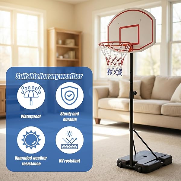 Matwsec Lot de 2 filets de basketball pour panier de basket - 8 passants - Pour montage en intérieur et en extérieur - Convient par tous les temps - 5