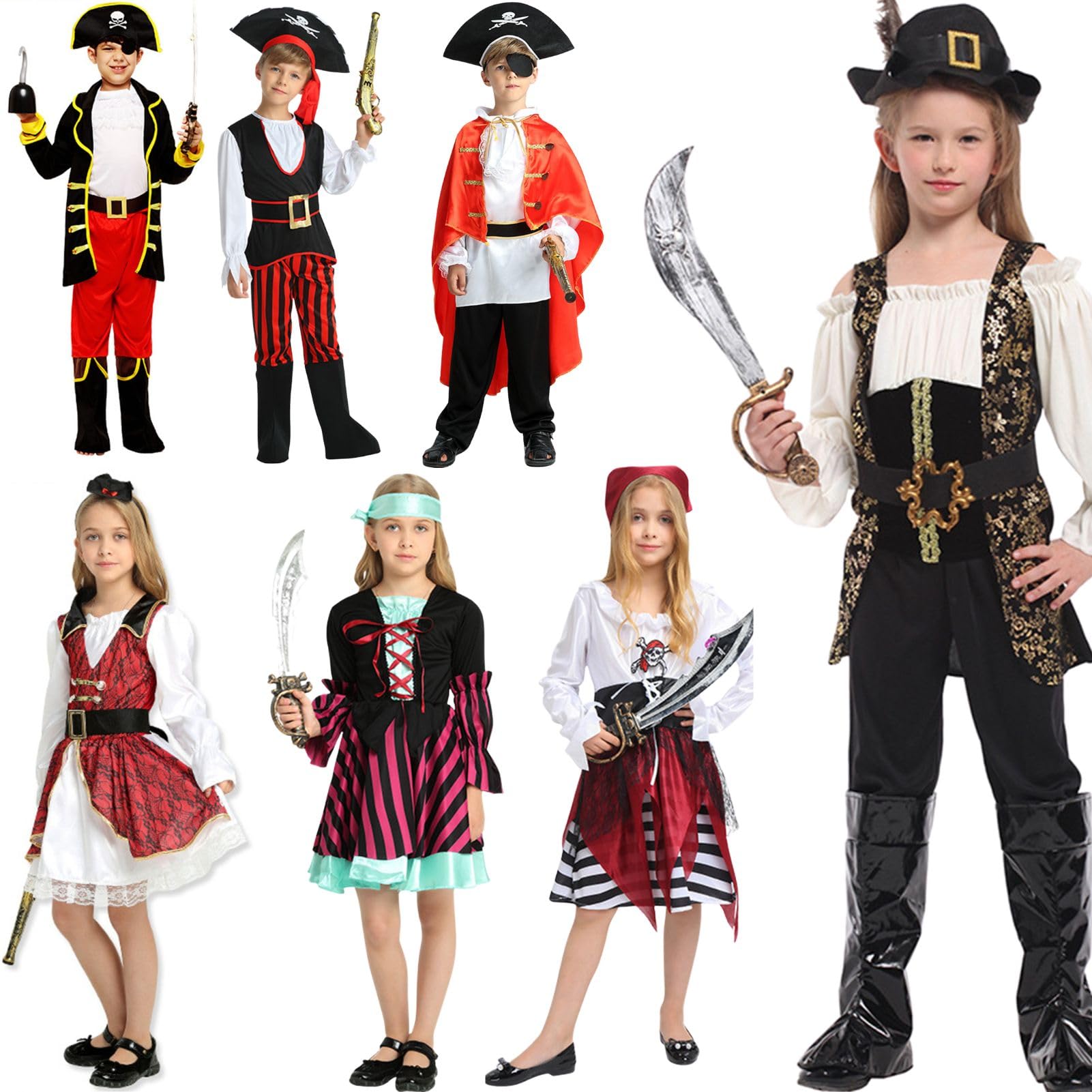 #2 ハロウィン コスチューム 海賊 フルセット Amazon.co.jp: [monoii] 海賊 コスプレ 子供 パイレーツ 衣装