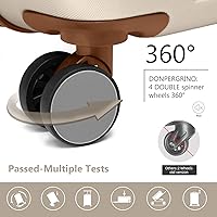 Vista 4 de LARVENDER Juegos de equipaje de 6 piezas, 6 unidades, blanco y marrón