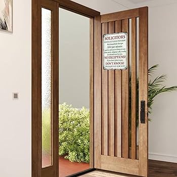 Amazon.com: No Soliciting Sign for House Funny Go Away Signs for