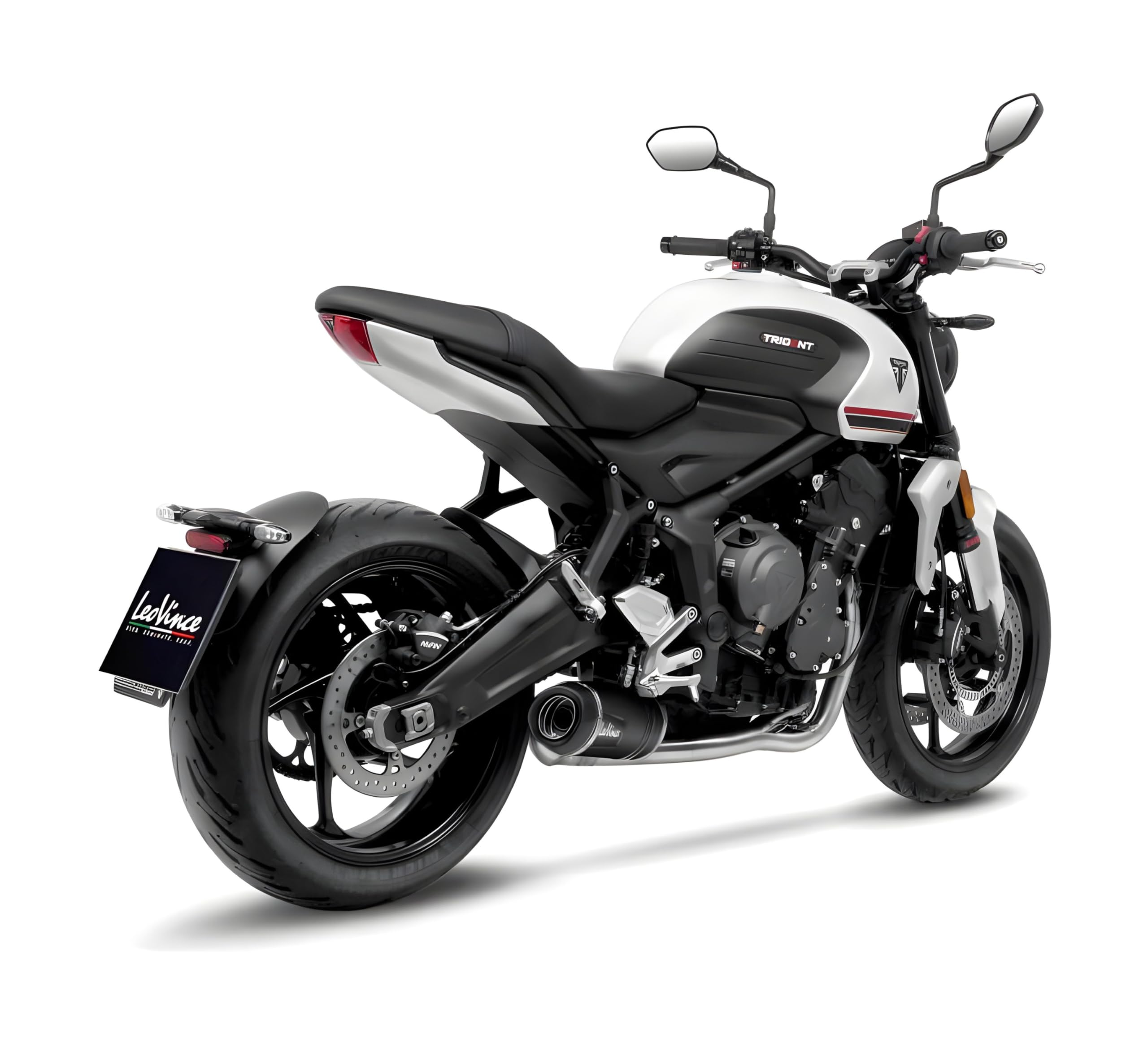 Auspuffanlage LeoVince Komplettanlage SBK LV ONE EVO Black Edition, Edelstahl schwarz, Carbon Kappe, 3/1, mit Katalysator, mit Zulassung für Triumph Tiger Sport 660 / Trident 660
