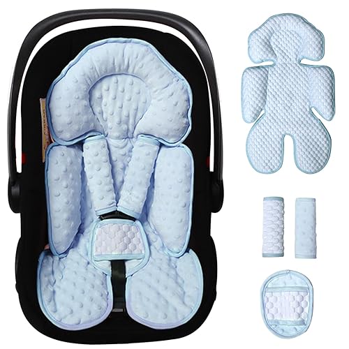 Miniatura 9 de Inserto de asiento de automóvil para bebé, cojín reversible 2 en 1 para recién nacidos y niños pequeños, almohadilla de apoyo para la cabeza y el