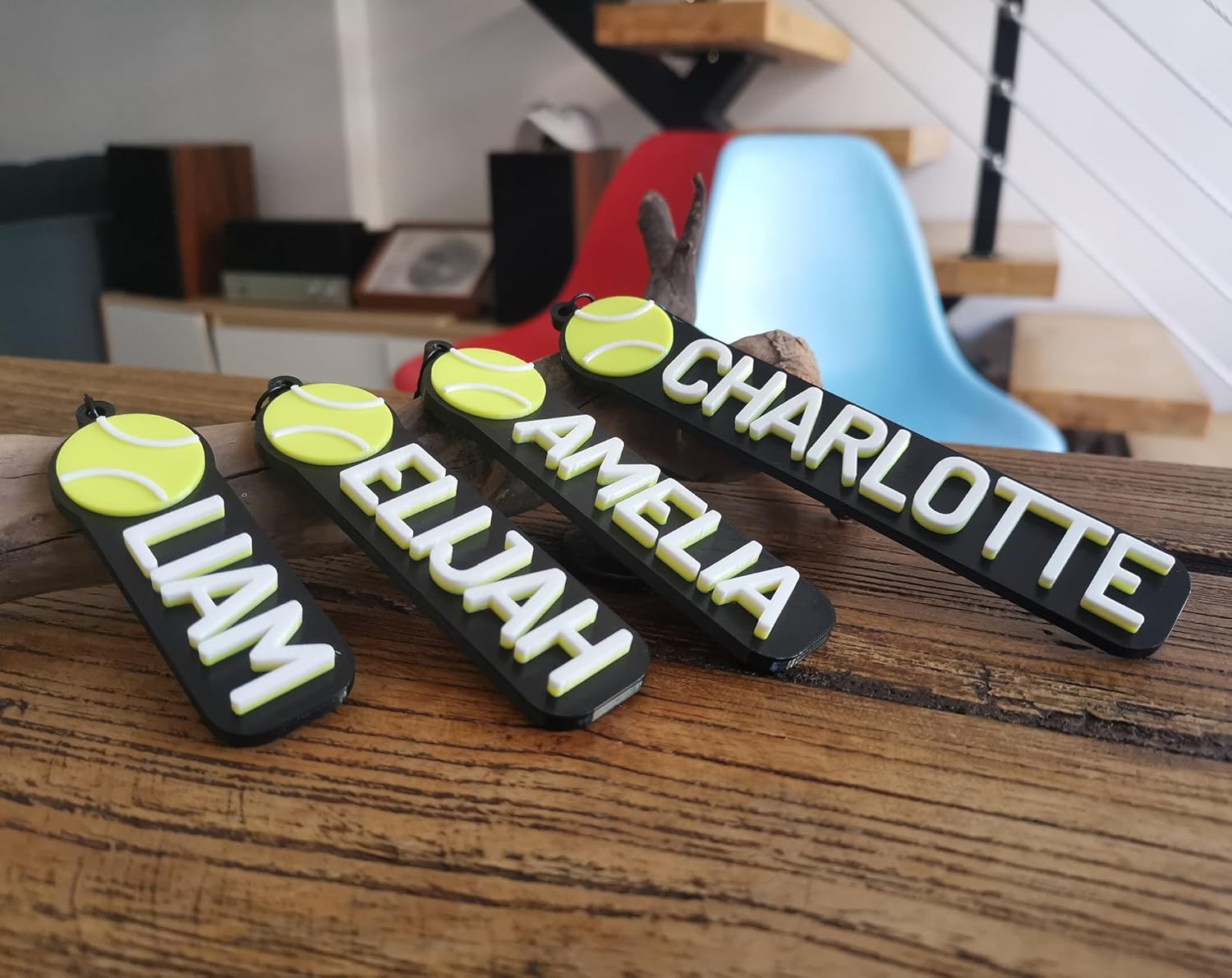 Set of 10/20/30 Personalized Custom Team Tennis Softball Keychain Backpack charms name tag Keyring 3D Printed Game Day Sport Team Personalized Gifts DIY