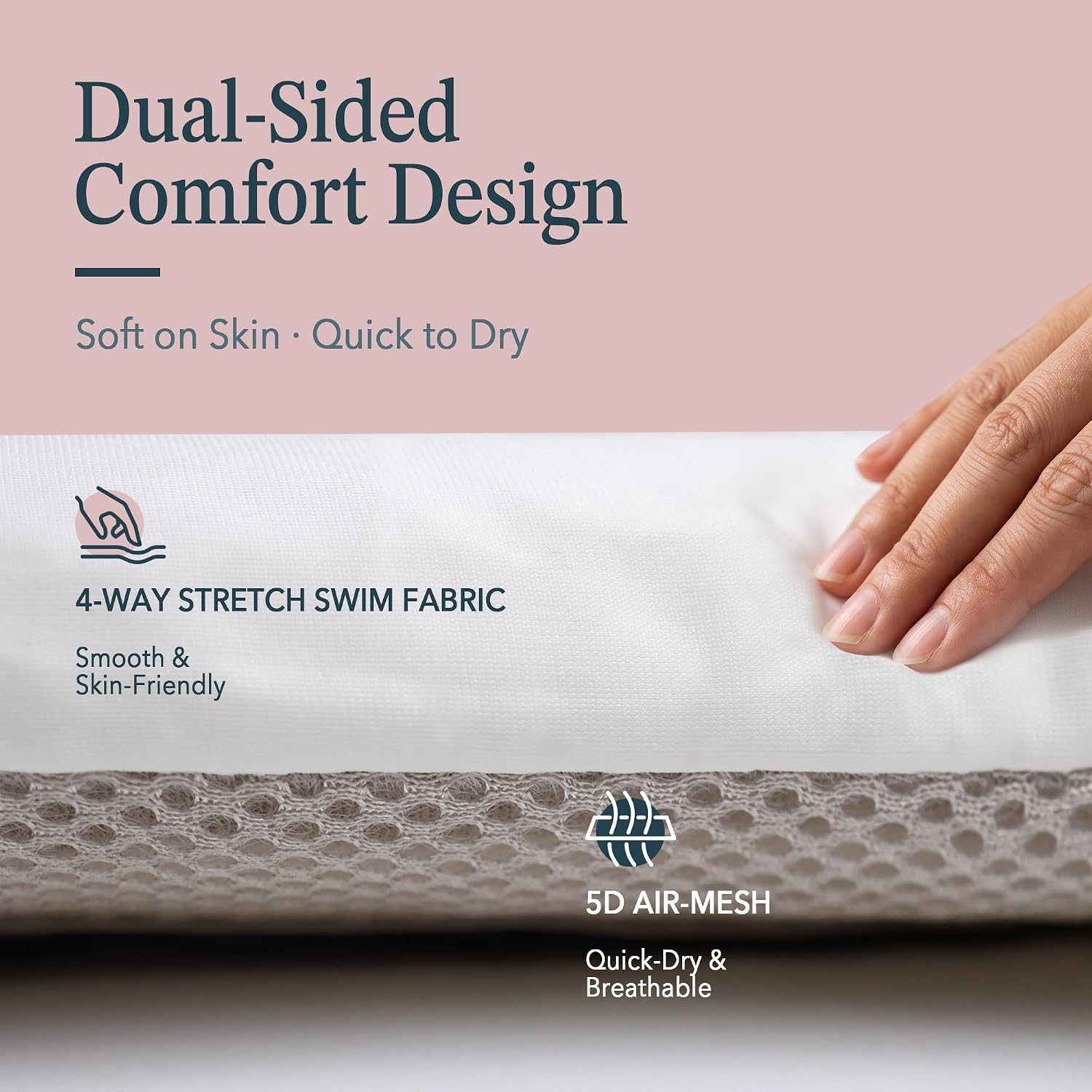 Bath Pillow for Tub, 5D Mesh Bathtub Pillow 192 Suction Cups White