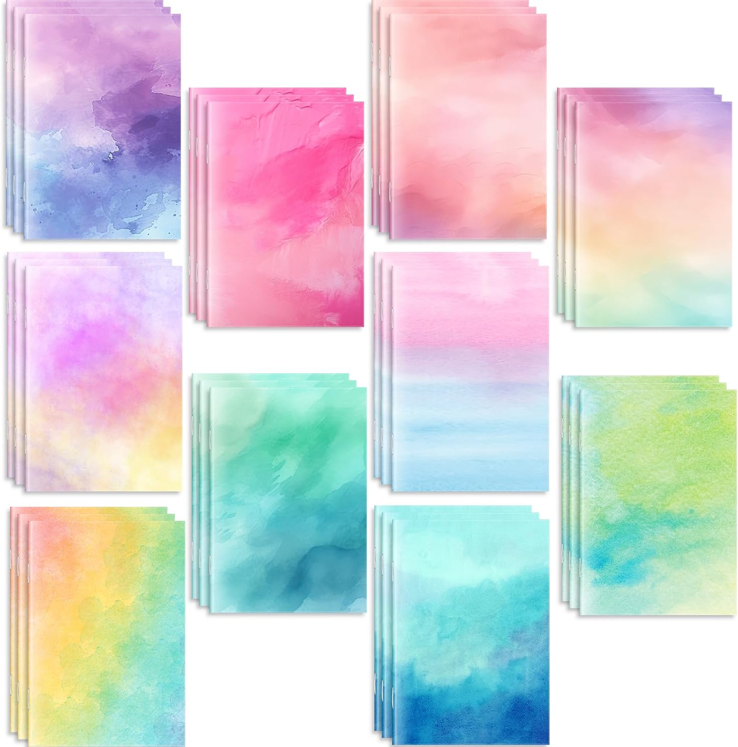 Tenceur 30 Pcs Mini Tie Dye Notepads Pastel Rainbow Pocket Notebooks ...