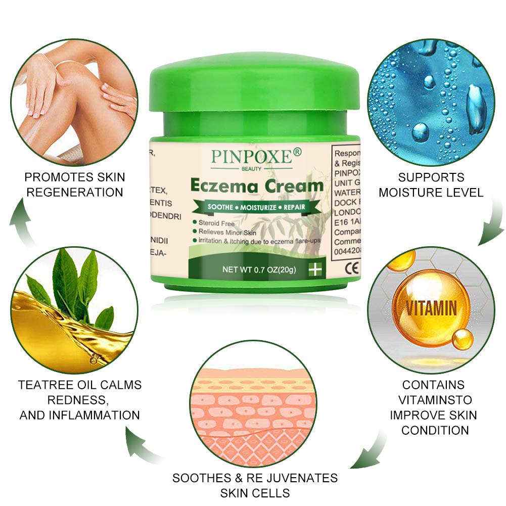 Eczema Cream, Eczema Therapy, Psoriasis Cream for Dry, Irritated Skin, Itch Relief, Dermatitis