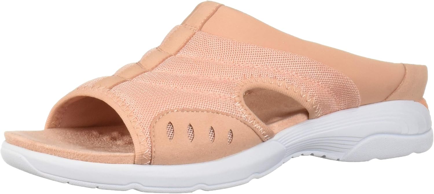 Easy Spirit Womens Traciee 2 Open Toe Slide Sandals Pink 8