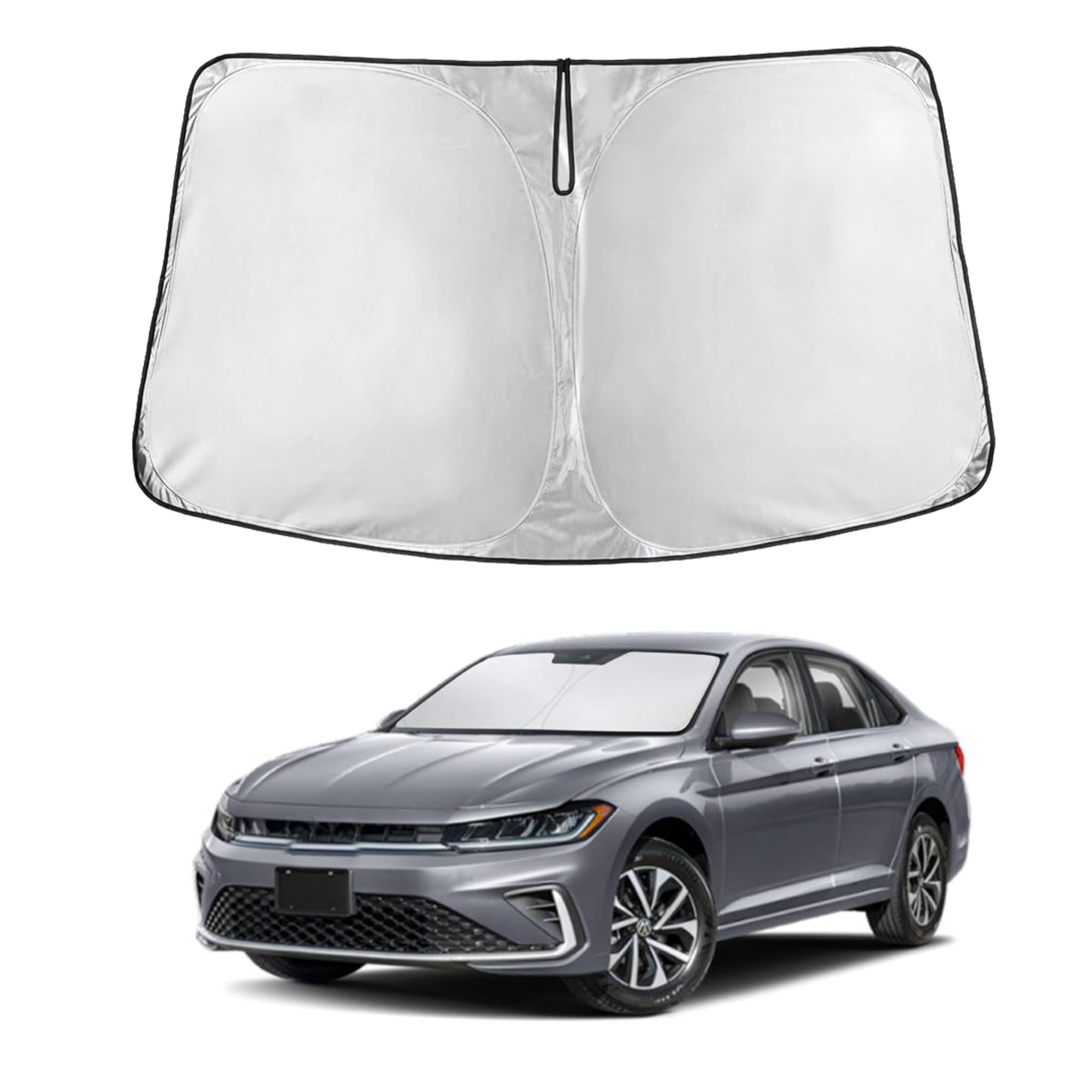 EcoNour Windshield Sunshade Compatible for Volkswagen VW Jetta 2019-2026