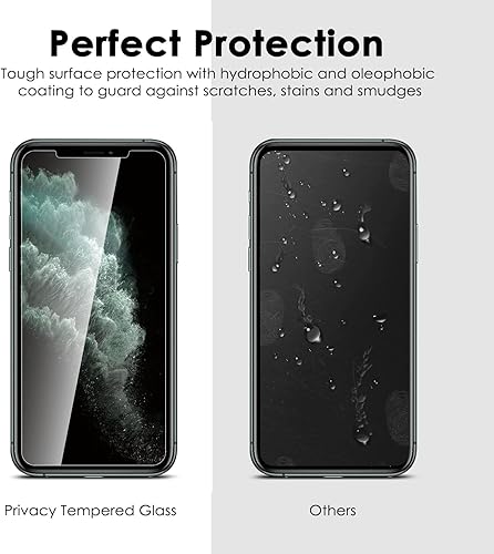 Miniatura 103 de Fotbor Protector de pantalla de privacidad para iPhone 12 Pro Max, protector de pantalla de privacidad para iPhone 12 Pro Max [2 antiespías] Negro