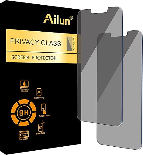 Miniatura 2 de Ailun iPhone 14 Plus/iPhone 13 Pro Max [pantalla de 6.7 pulgadas] 2 protectores de pantalla de privacidad y protector de lente de cámara para iPhone