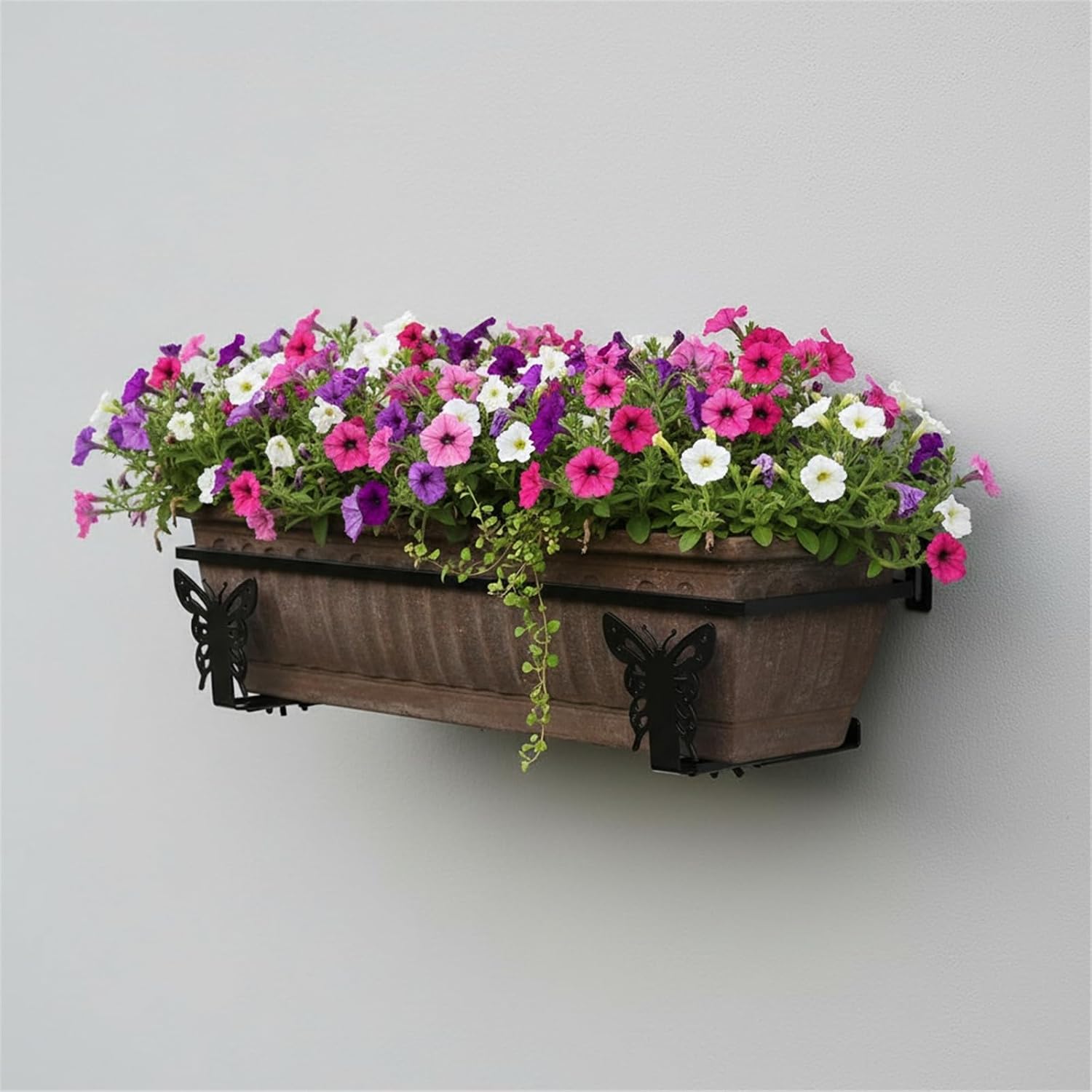 Heavy Duty Planter Bracket with Butterfly Hanging for Fence Pergola Adjustable Flower Stand