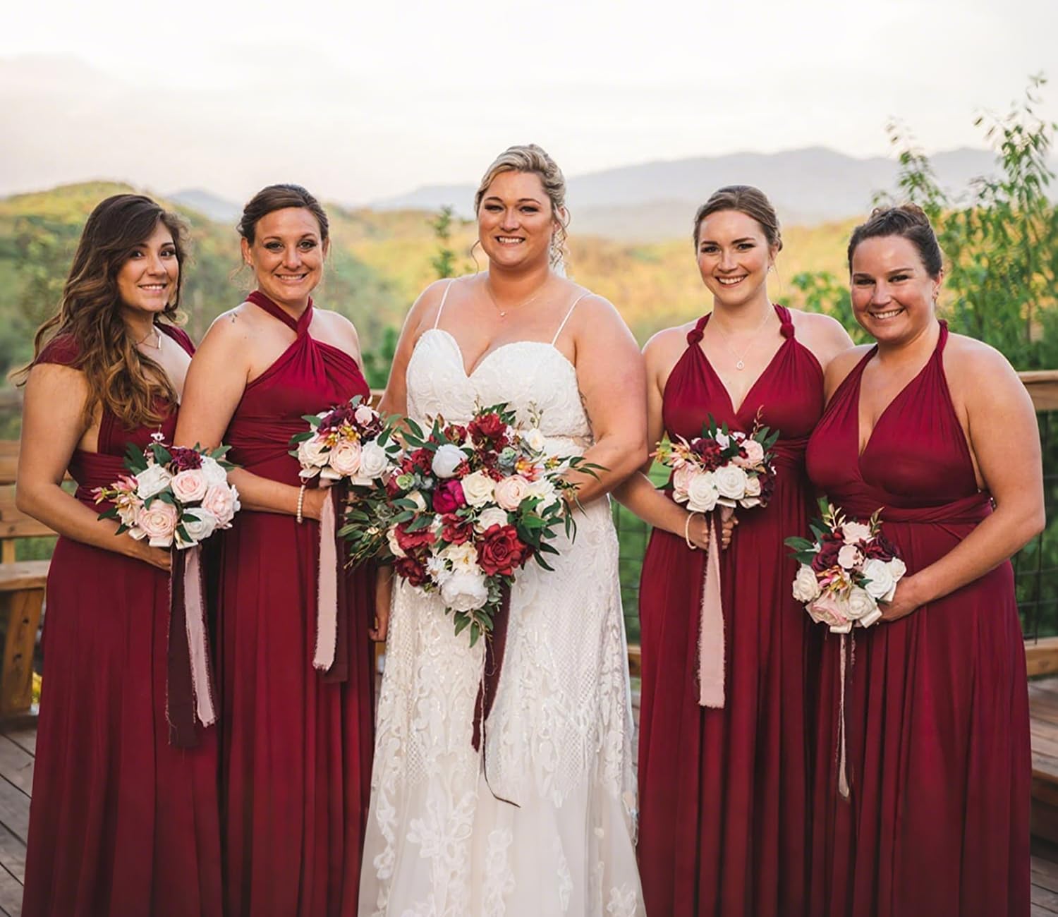 Infinity Dresses for Bridesmaids,Wedding Guest Dresses for Women,Plus Size Wrap Dress Long Maxi Convertible Multiway Dress - Image 3