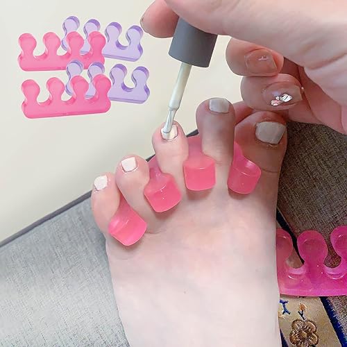 SUNFATT Separadores de dedos de gel, espaciadores de dedos para mujeres, pedicura, separadores de dedos para separación de uñas de los pies o uñas,