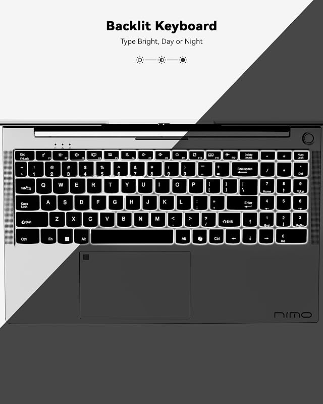 NIMO 15.6'' IPS FHD-Laptop, 16GB RAM 512GB SSD AMD Ryzen 5(Beat i5-1135G7, 4 Cores Up to 3.7GHz) Student Computer with 65W Type-C, 2 Years Warranty, Fingerprint, Backlit Keyboard, BT5.2, for Home image 3