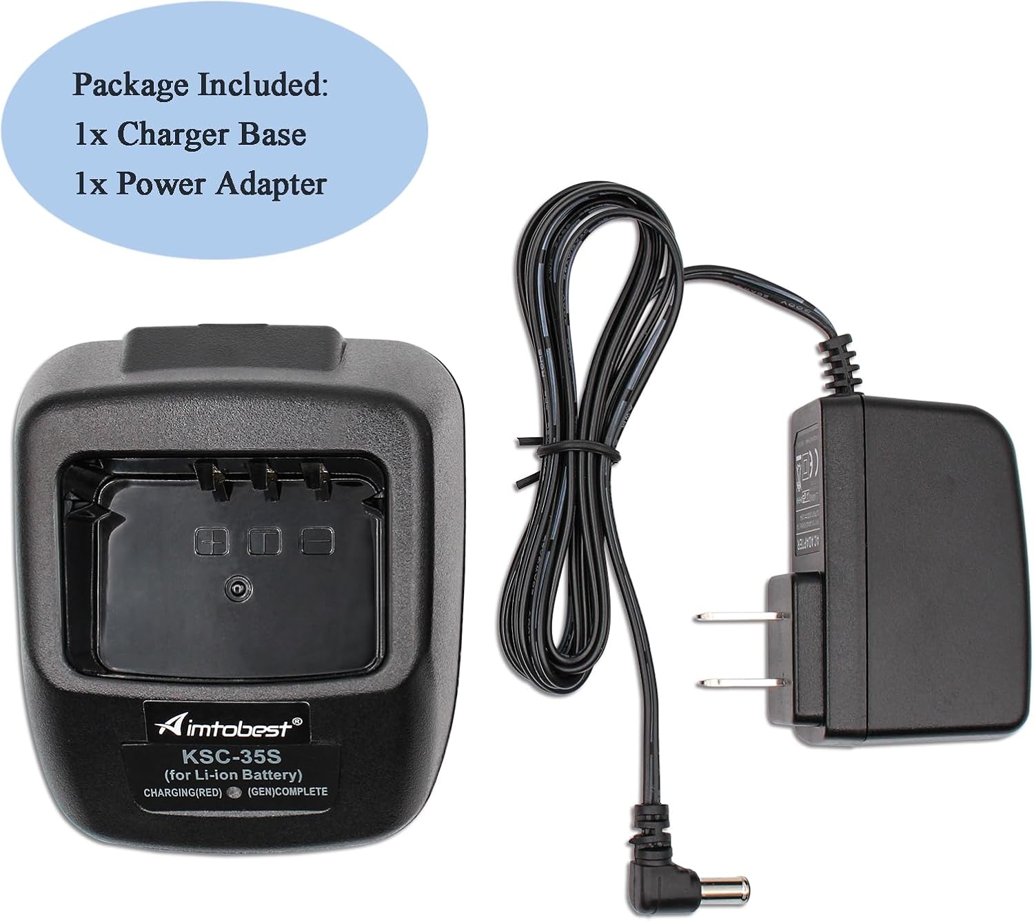 KSC-35S Charger Compatible for Kenwood TK-2000 TK-3000 Radio | KNB-45L KNB-63L KNB-65L Battery Charger, For TK-2200 TK-3200 TK-2202 TK-2207 TK-3400 NX-1200 NX-1300 TH-K20 TH-K20A Radios