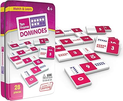 Junior Learning JL479 Ten Frame Dominoes,Multi