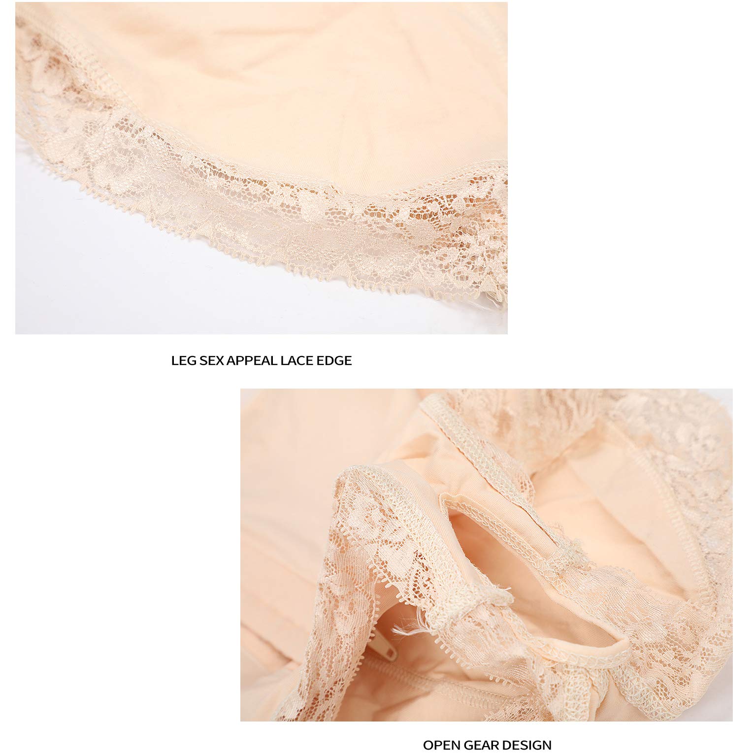 Body Intimo per Donna, Body Busto con Cerniera Shaper di Controllo del Ventre, Busto Invisibile, Pizzo Intimo più Sottile,Flesh,2XL