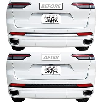 SlickMod Chrome Delete Blackout Vinyl Overlay for 2021-2023 Jeep Grand Cherokee L Diffuser Trim (Overland & Summit Models, Matte Black)