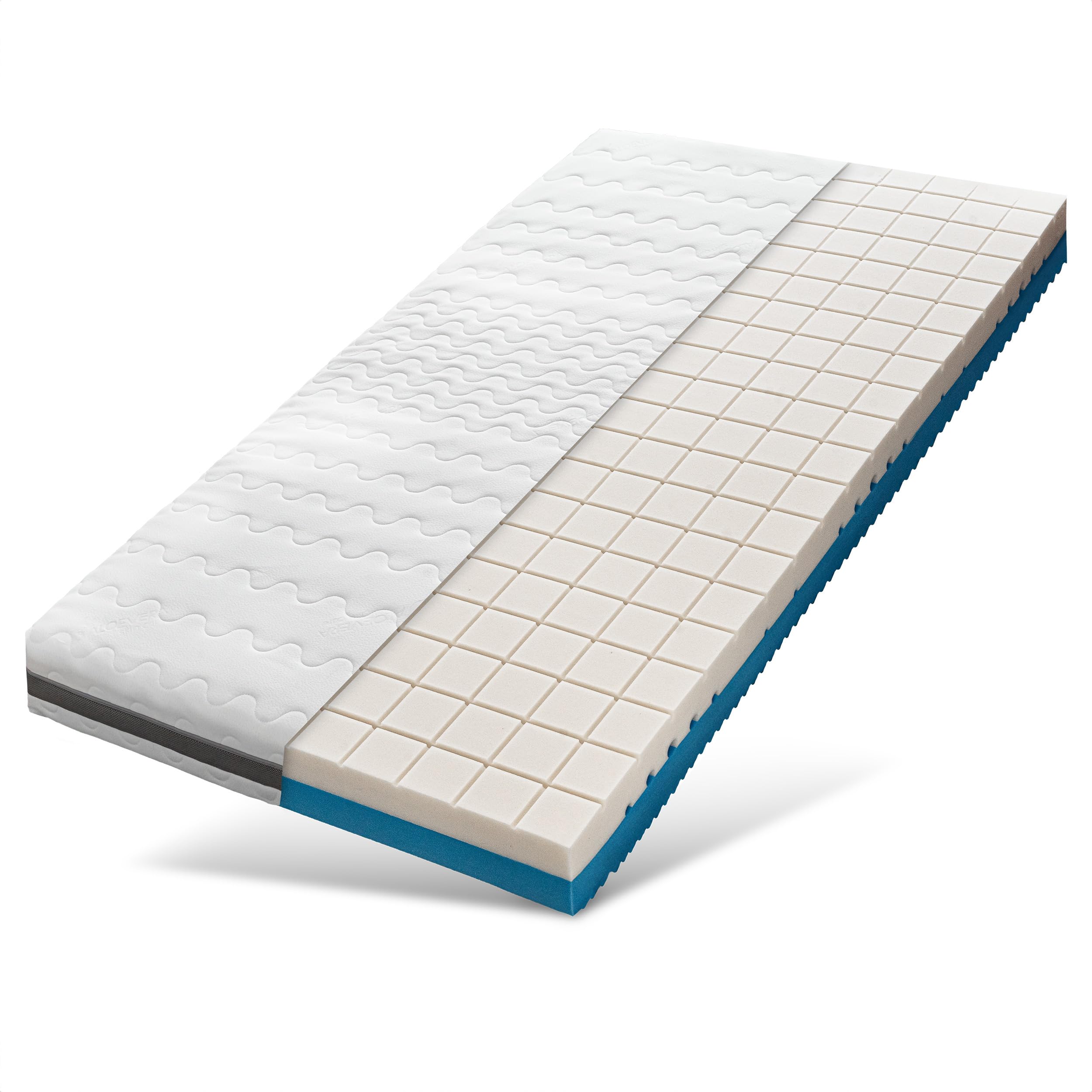 Sleepneo Kaltschaummatratze 180x200 Hhe 18cm Hrtegrad H2 H3, ergonomisch  7 Zonen, Bezug mit Aloe Vera Veredelung 2in1 Matratze 180x200cm :  Amazon.de: Kche, Haushalt & Wohnen
