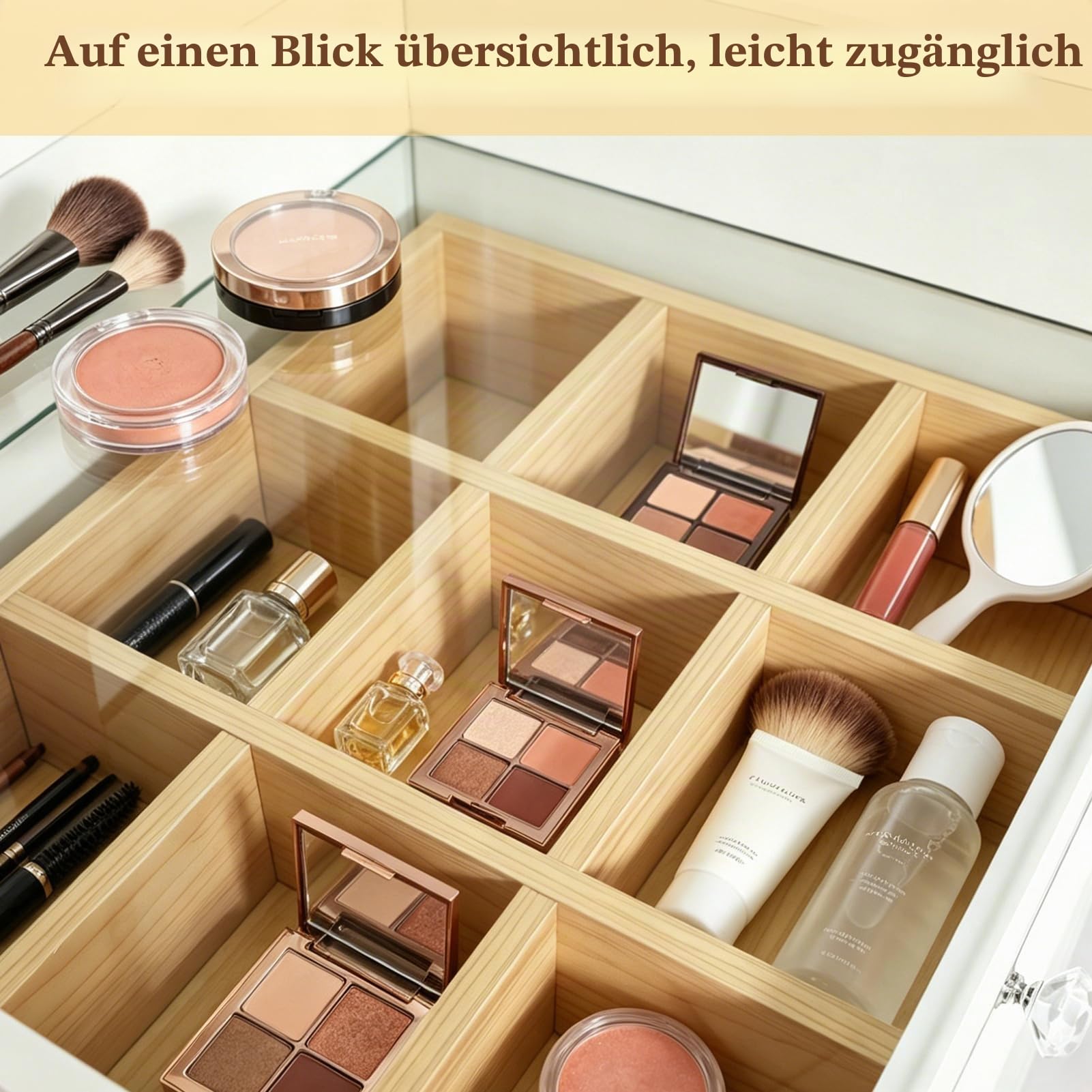 Kleiner Schminktisch mit Beleuchtung, Schminkkommode Schmal mit Klappspiegel, 3 in 1 Frisiertisch mit 3 Farben & Hocker, Kosmetiktisch 2 Schubladen, Sichtbarer Glasplatte für Kleine Räume (Weiß)
