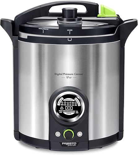 Miniatura 4 de Presto 02152 - Recipiente a presión digital de 17 cuartos de galón, pantalla digital, apto para baño de agua, 10 características de seguridad