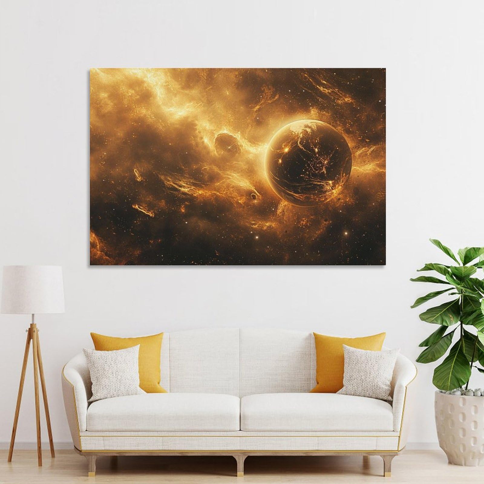 Amazon.co.jp: 絵画 宇宙全体で燃え上がる太陽フレアインテリア
