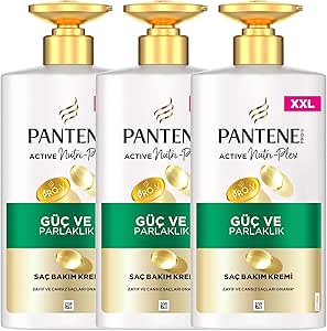 PANTENE Güç ve Parlaklık Saç Kremi 500 ml 3lü paket