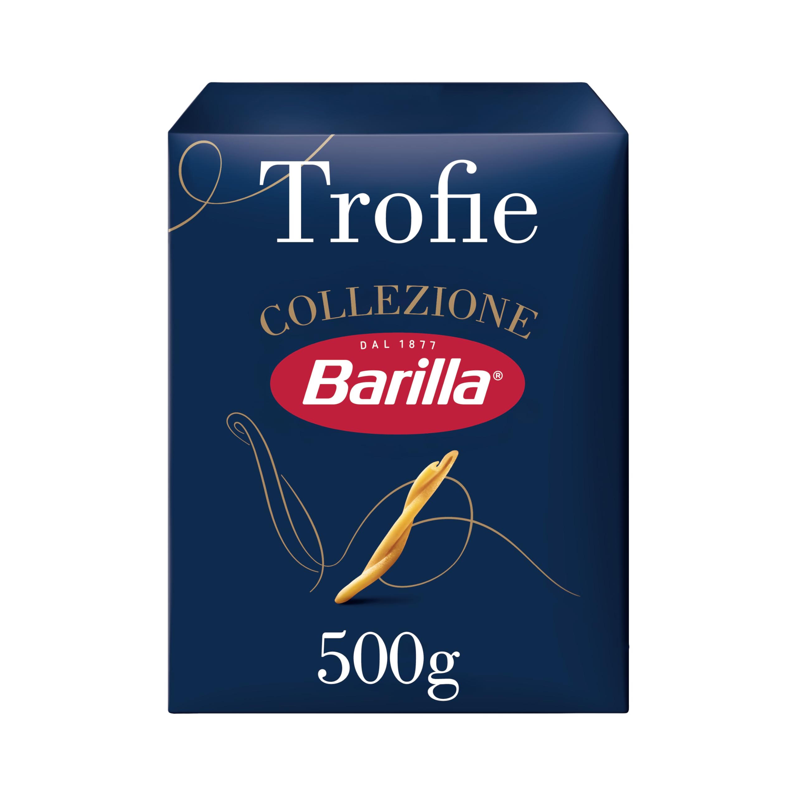 Barilla Trofie – Authentic Italian Pasta Made with Durum Wheat – Classic Short Twisted Pasta – For Trofie Recipes – Single Pack of 1 x 500g