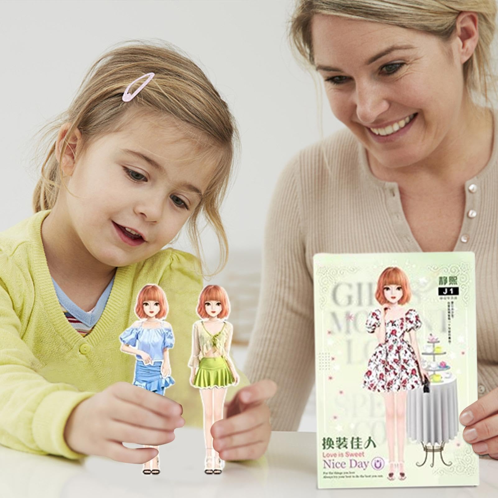 Poupées magnétiques pour enfants à partir de 3 ans – Ensemble de poupées en papier Princesse pour anniversaire, Halloween et Noël