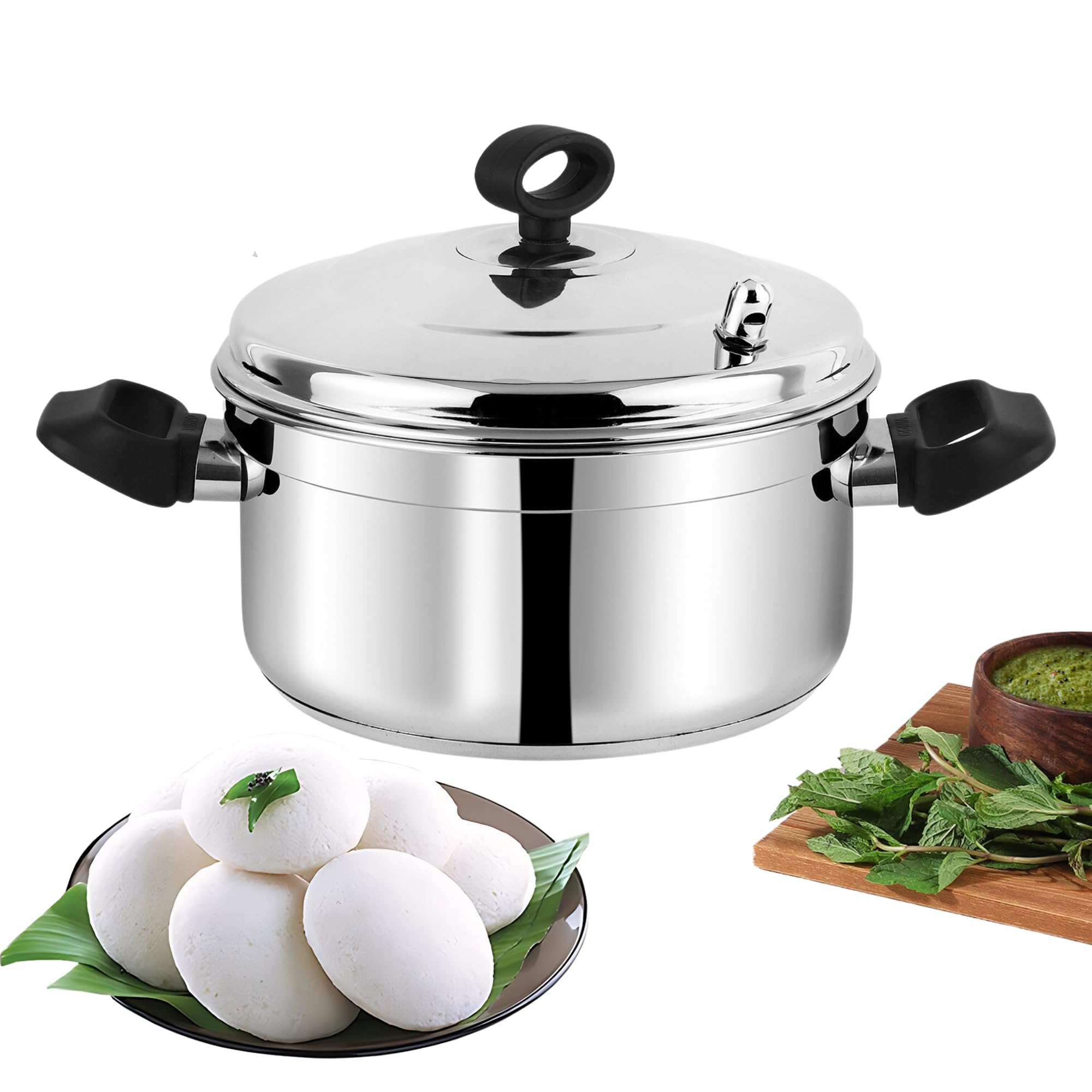 Buy Vinod Stainless Steel Idli Cooker with 4 Deeper Plates (16 Idlis),Multi Kadai,Idli cooking
