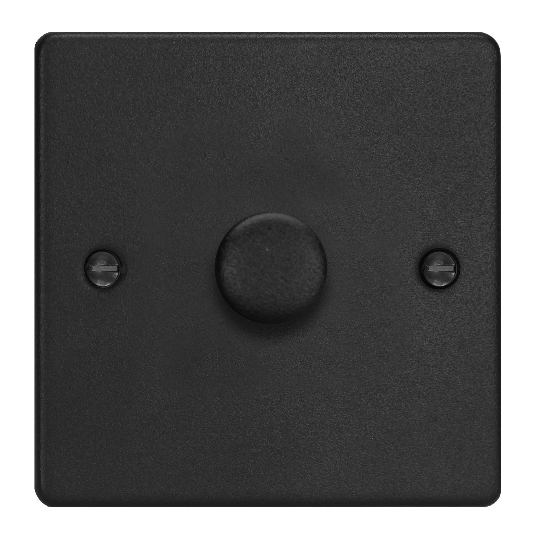 Varilight 1-Gang 2-Way V-Dim Push On/Off Rotary Dimmer 1 x 60-400W Matt Black