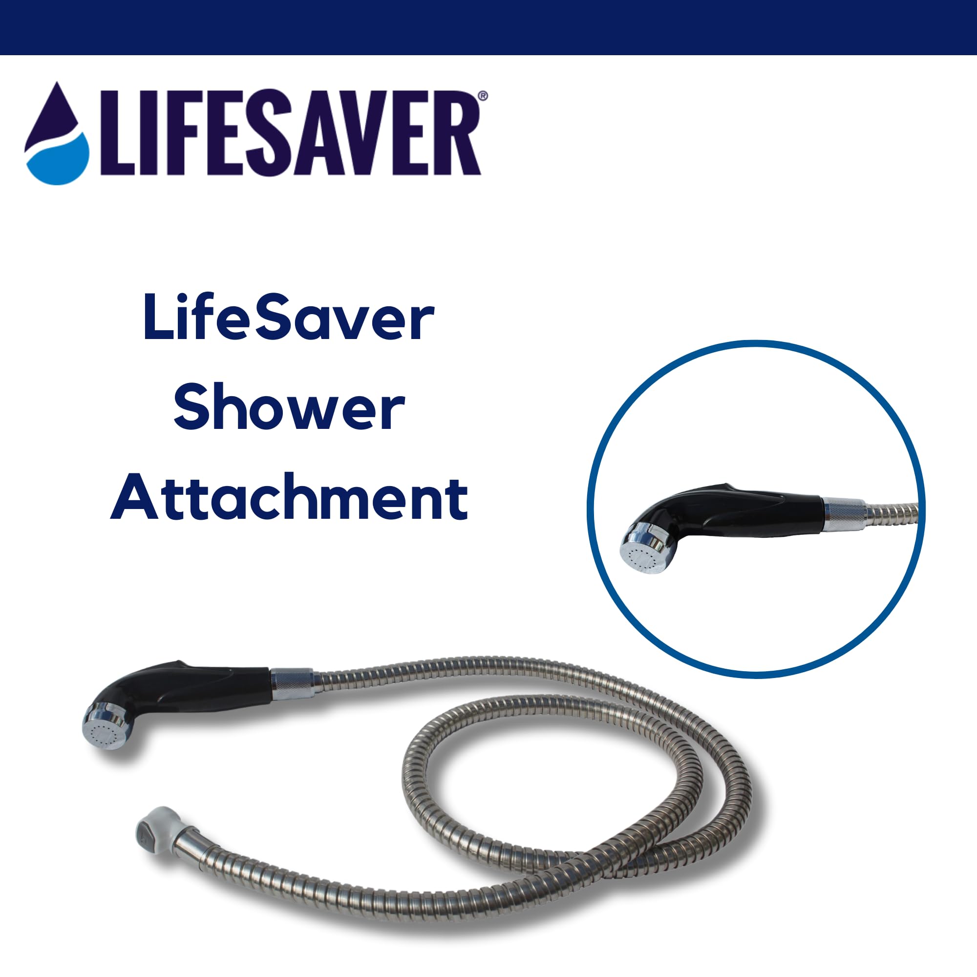 LifeSaver® Jerrycan Starter Pack | 20,000 litre Water Purifier with Shower Attachment and Spare Carbon Filters | Camping, Overlanding, Vanlife, Caravanning & Prepping (Blue)
