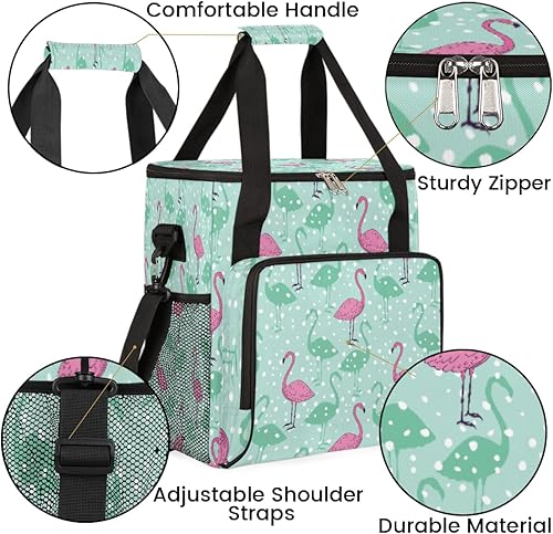 Miniatura 6 de Bolsa de transporte para cafetera de flamenco con estampado de pájaros, para Keurig K-Mini o K-Mini Plus K-Cup Pods, portátil, bolsa de viaje