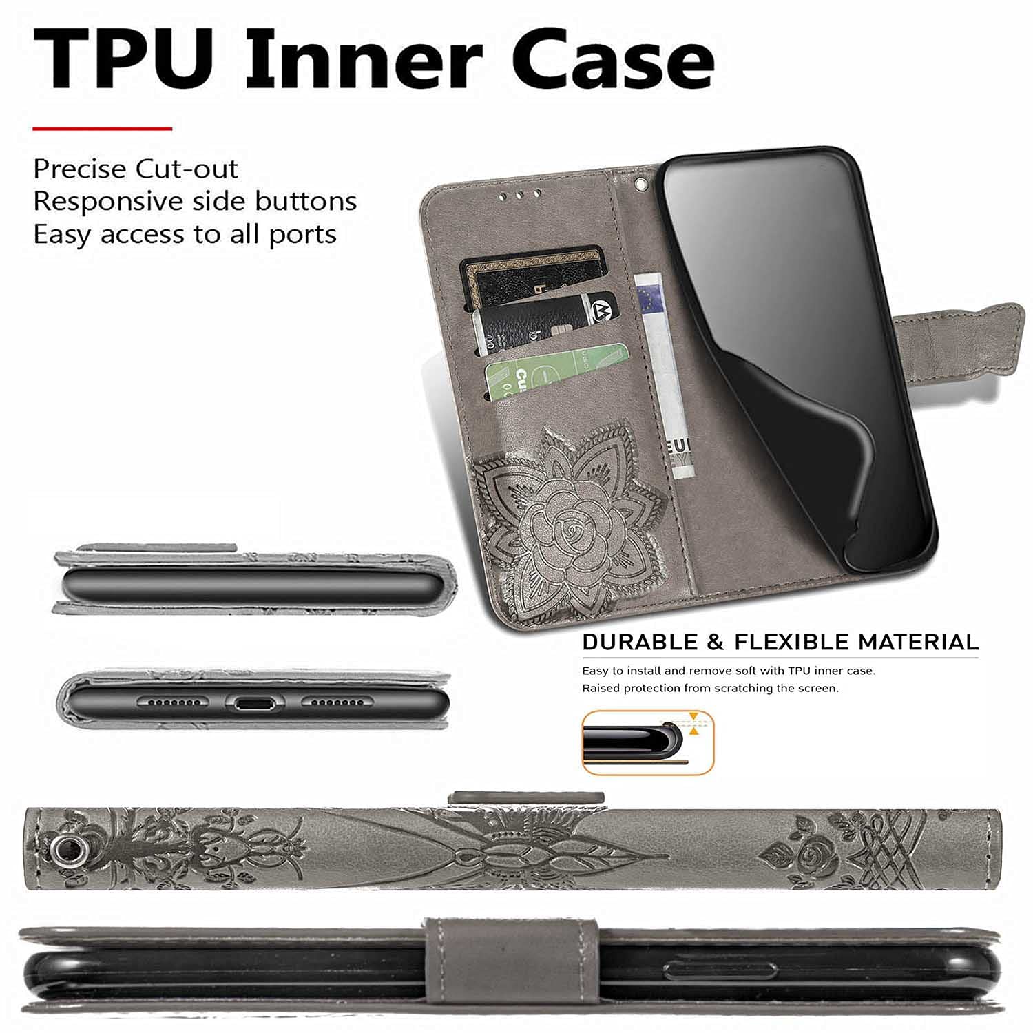 Fertuo Cover per OPPO A16 / A16S / A54S, Custodia Portafoglio a Libro