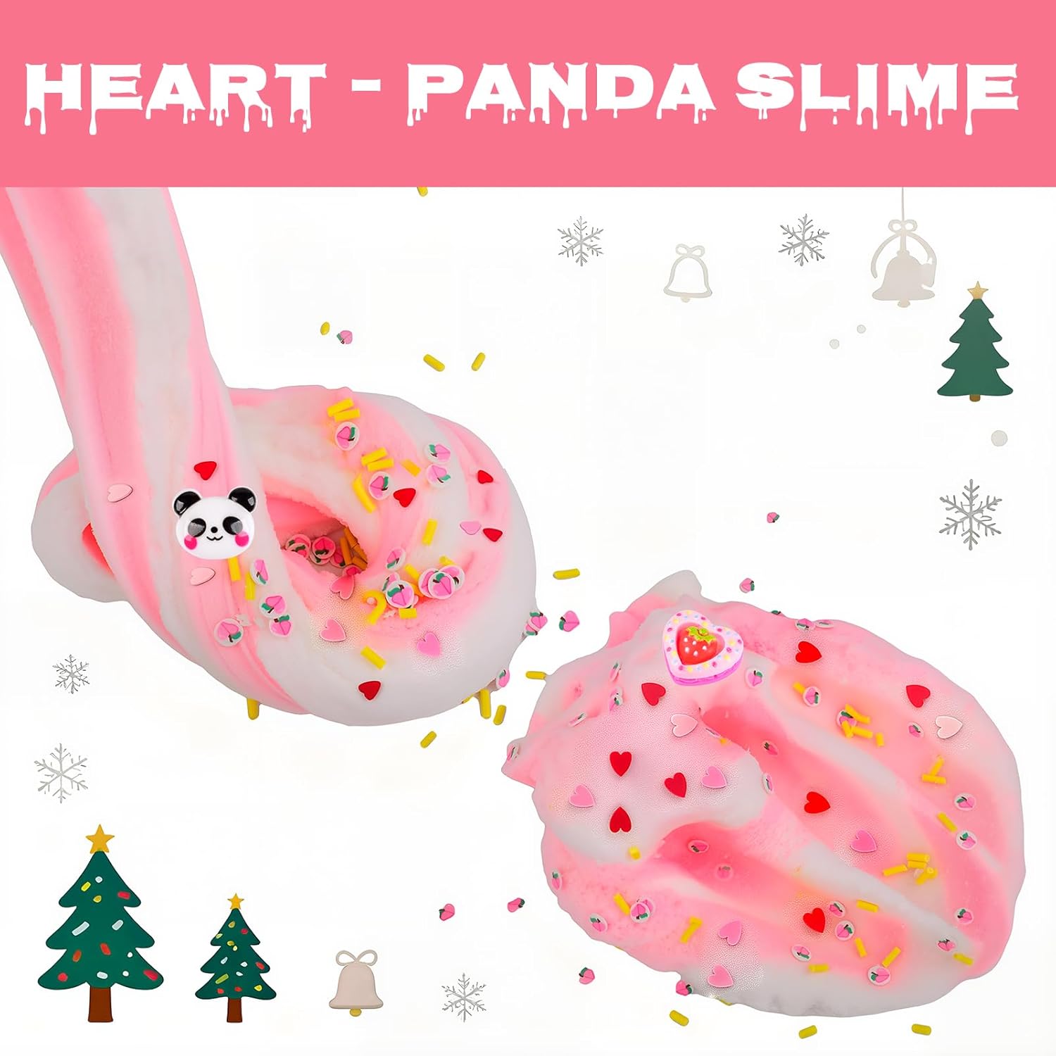 Panda Peachybby - Cloud Slime for Kids with Card,Non-Sticky, Mess-Free, Stress Relief, and Safe - Toys for Girls and Boys - Classroom Reward, Party Supplies