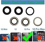 3pcs 12 Pro Back Camera Glass Lens Replacement for iPhone 12 pro Camera Glass Lens Max Sapphire Preinstalled Adhesive with Repair Tool kit