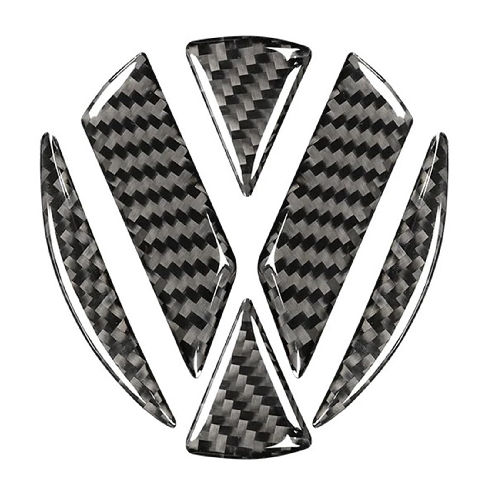 THXZINGLWG Compatible for Vw Golf 7 Gti Mk7 2013-2019 Carbon Fiber Auto Front and Rear Logo Decorative Stickers Trim Cover Car Accessories(Front Logo)