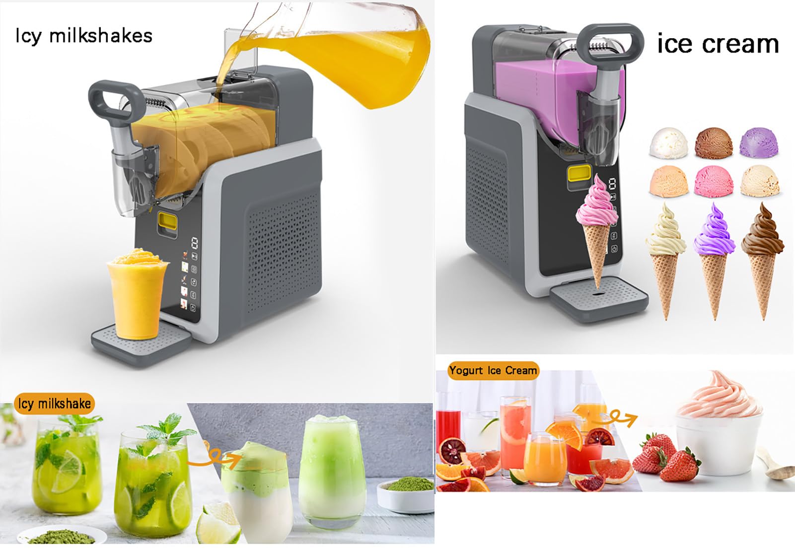 Máquina Comercial De Granizina Uso Doméstico: Fabricante Bebidas Congeladas Con Enfriamiento Rápido, Limpieza Automática, 2l 5 Programas Preestablecidos Para Batidos, Batid(Size:220V-240V,Color:Black)
