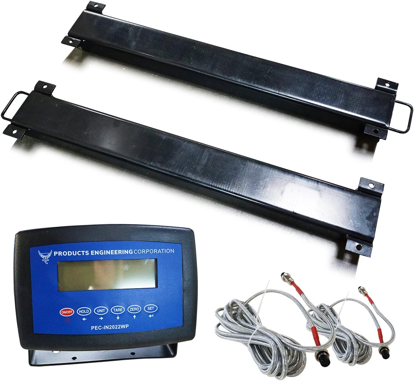 PEC Portable Weigh Beam Set, Livestock Scales Weighing System with Rechargeable Indicator, Capacity 5000X 1 Lb (48")
