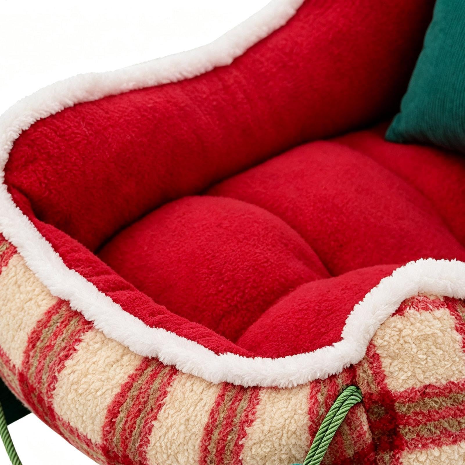Cama trineo de perro Adorable decoración de temporada, suave y lavable