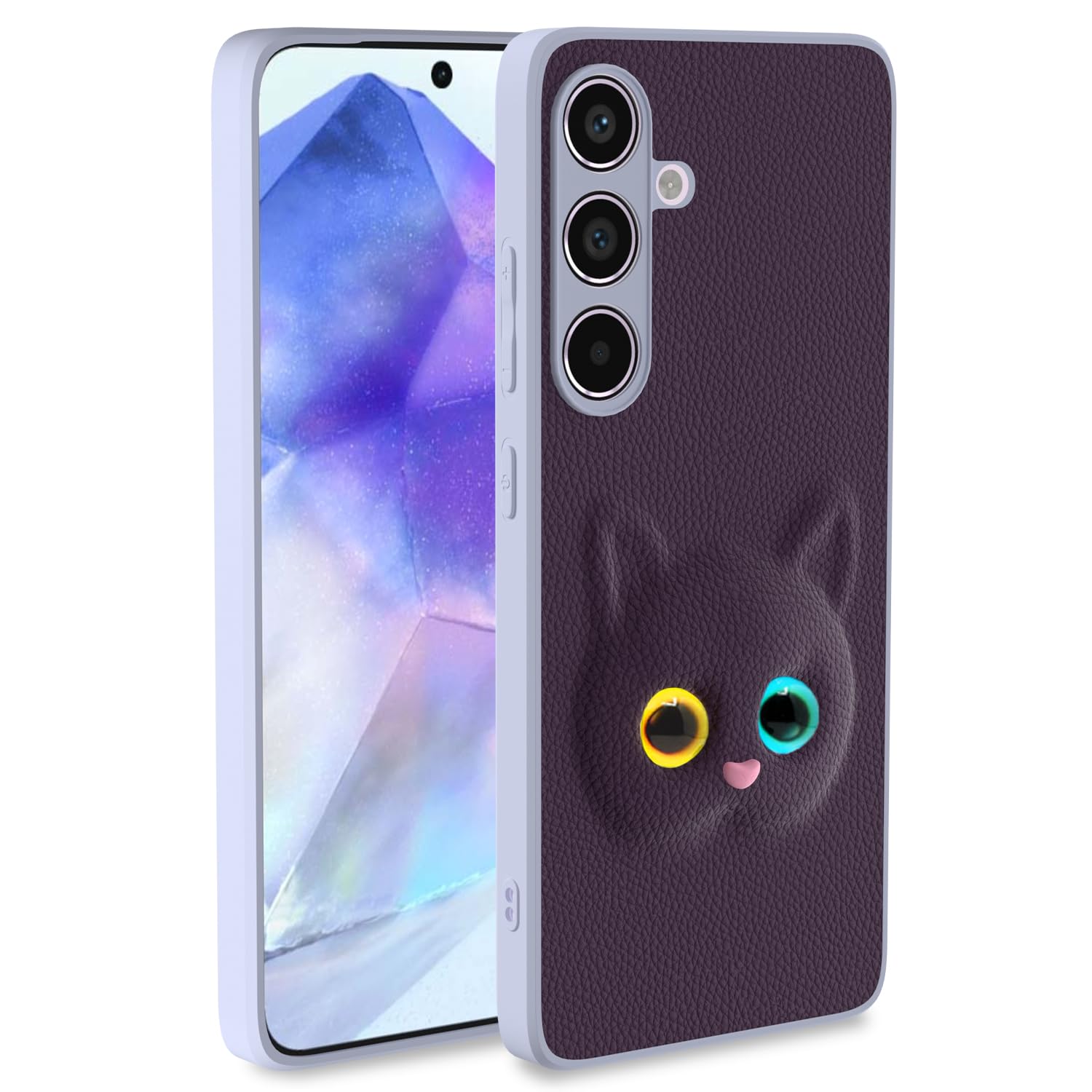 Pikkme Samsung Galaxy A55 5G Back Cover for Girls | Cute Cat Leather Finish | Soft TPU | Case for Samsung Galaxy A55 5G (Purple) (B0D5CRFRQ1) Amazon Price History, Amazon Price Tracker