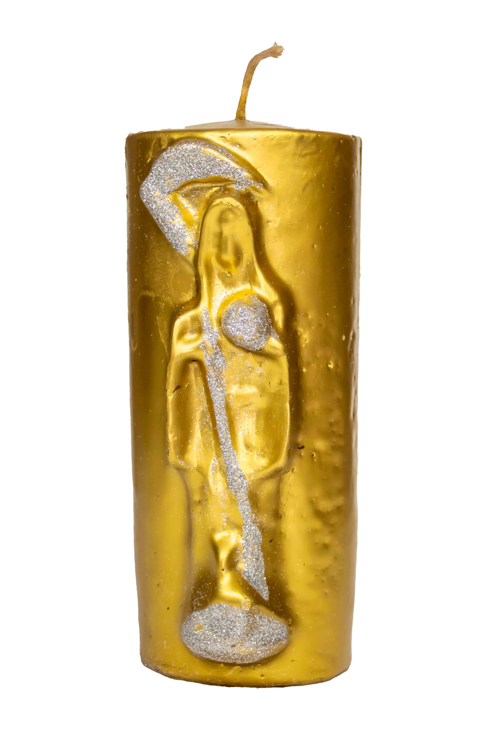 Luz María -1kg composite candle, prepared *Santa Muerte golden*