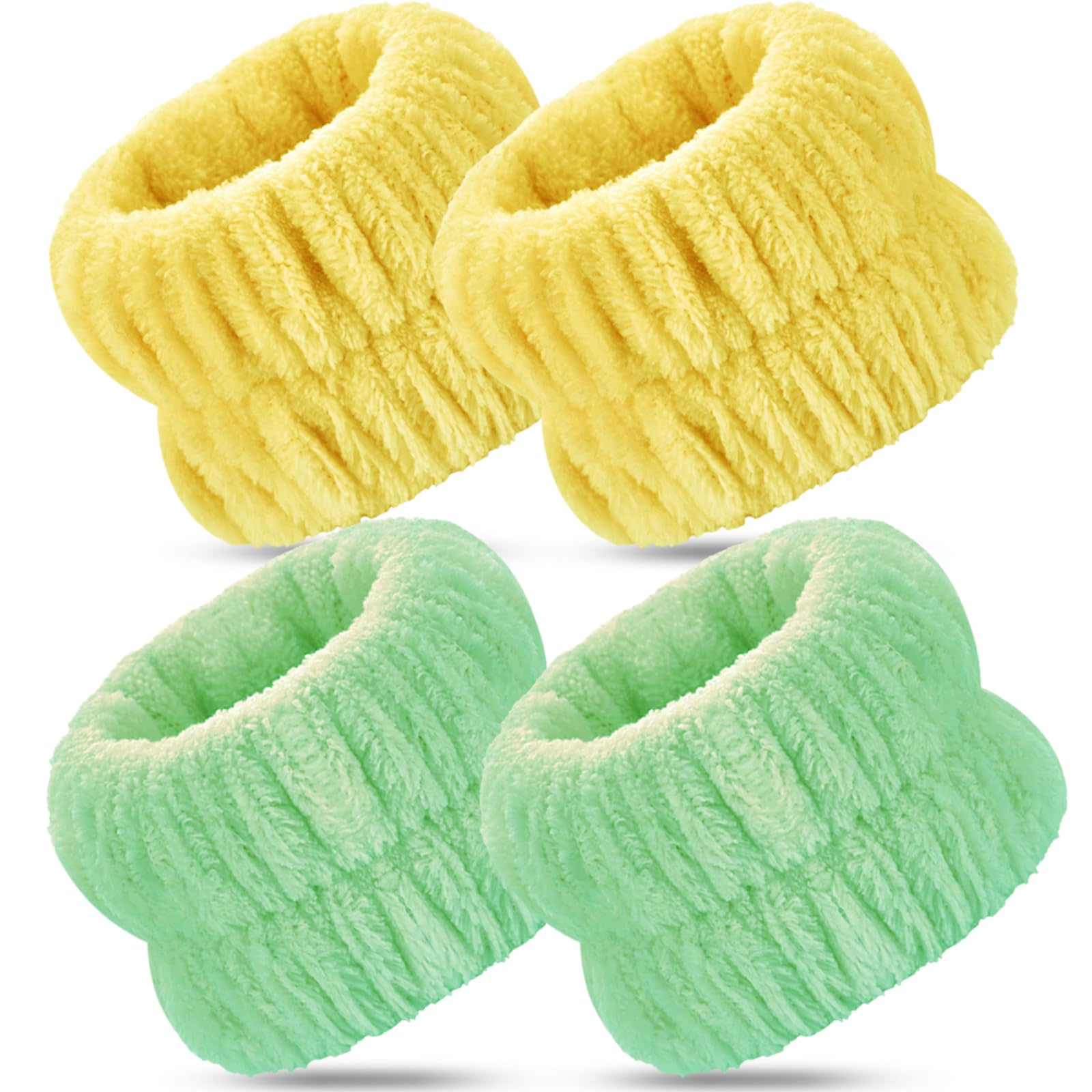 Darfukei Wrist Bands for Washing Face, 4pcs Spa Face Washing Wristbands, Microfiber Arm Wrist Towels, Absorbent Wash Wristbands for Woman Men, Prevent Water from Spilling Down Your Arms-image-2