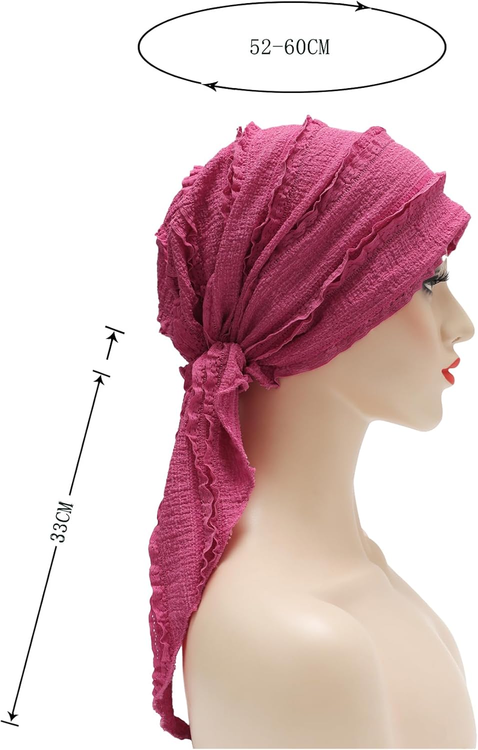 ZLYC Chemo Headwear Pre Tied Head Scarf Headwraps Lightweight Turban Beanie Cap for Women - Image 6