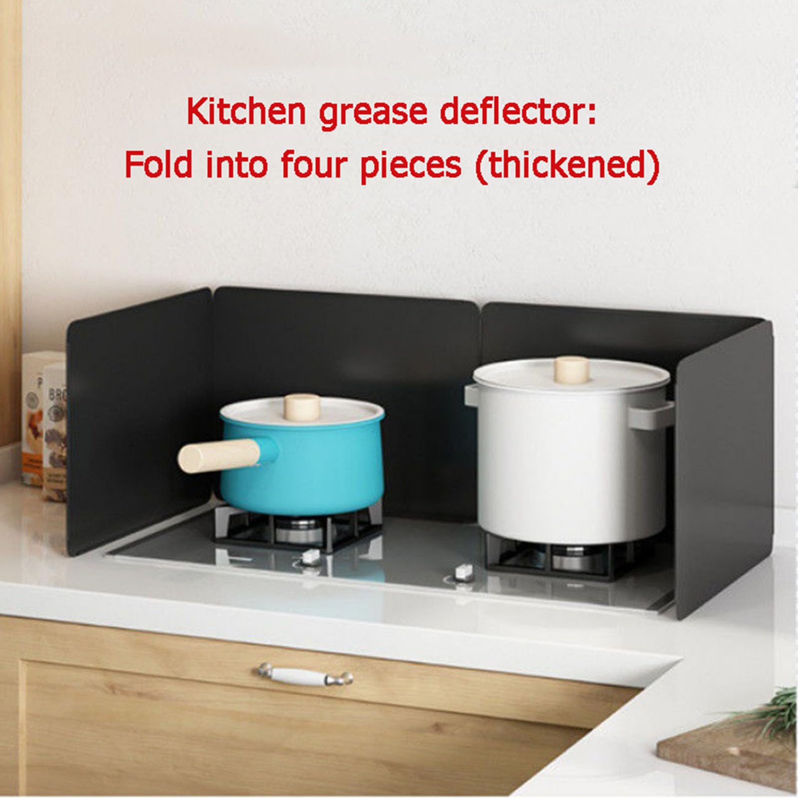 Plaque Anti Éclaboussures Pliable, Noir Plaque Anti Projection Cuisine, Protege Mur Cuisine, Plaque INOX Cuisine, pour Cuisinière, Cuisiner, Camping,A45*45cm