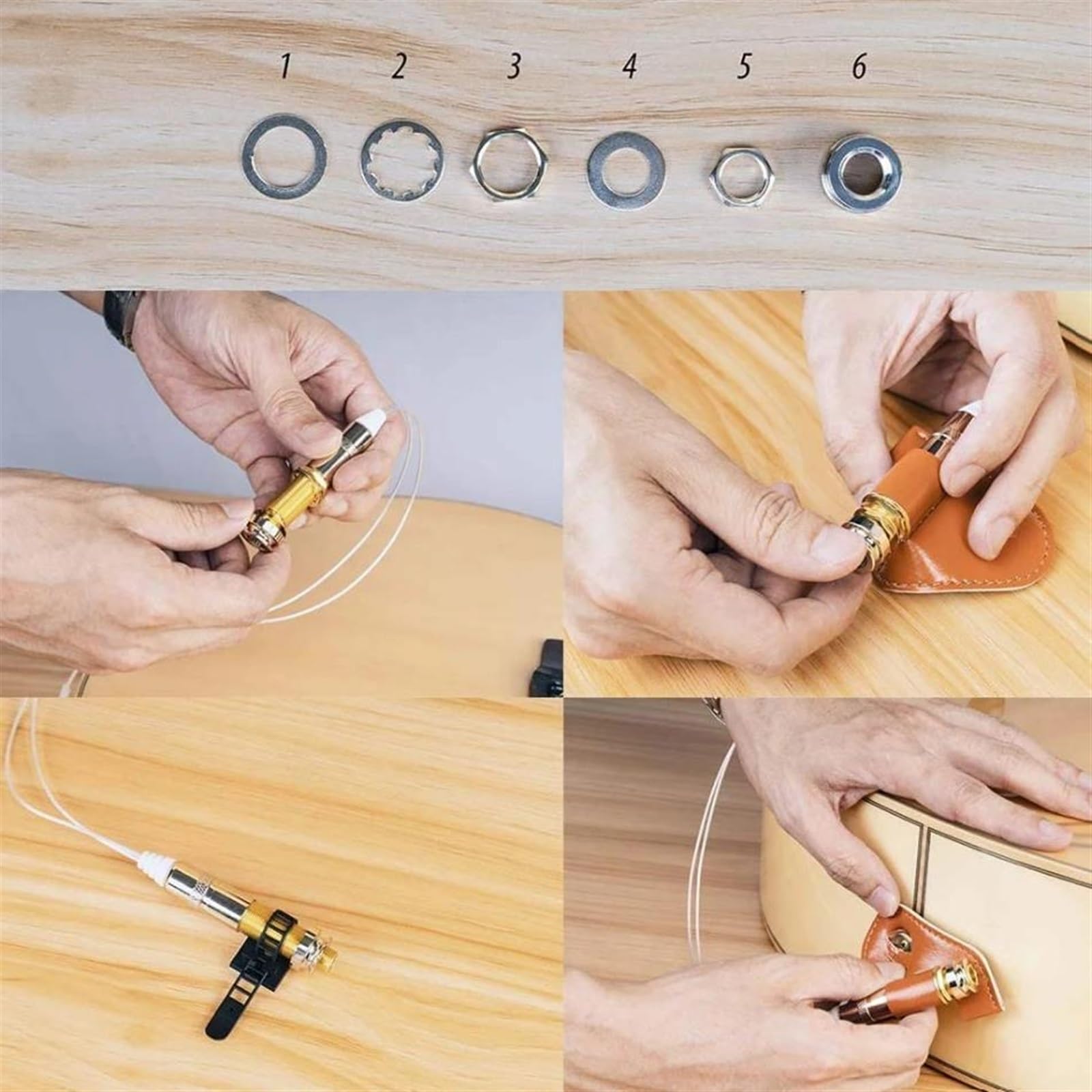 Pickup Per Chitarra Acustica Piezo Contact Microfono Adesivo Pickup Per Strumento Per Chitarra Acustica Ukulele Violino Violoncello Pickup professionale per chitarra acustica