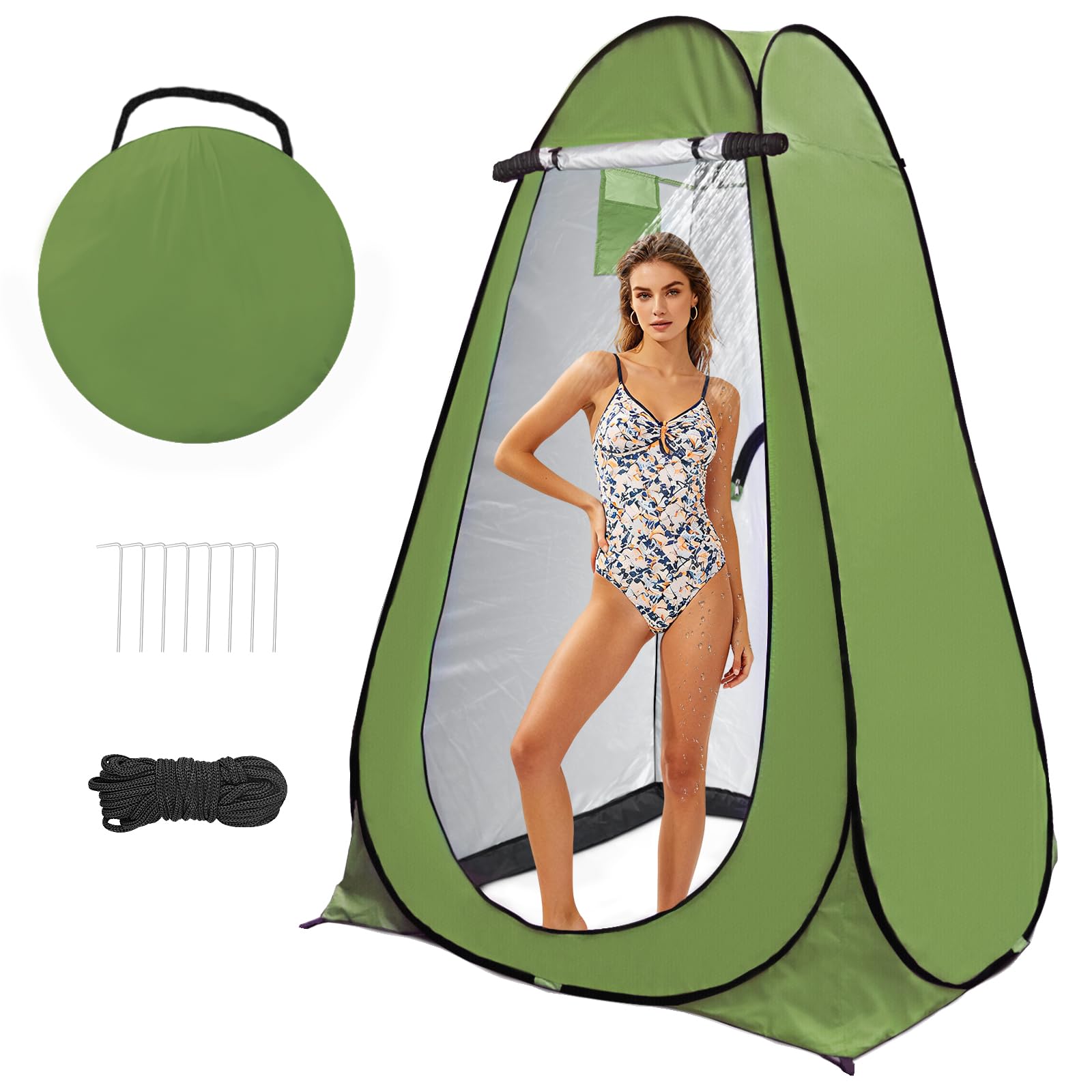 Duschzelt Camping anngrowy Pop Up Toilettenzelt mit UV40+ Schutz Umkleidezelt, Multifunktionszelt Mobiles WC Zelt, Faltbare Duschkabine Umkleidezelt Privatsphäre für Beach, Strand & Outdoor